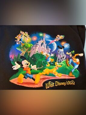 Hanes Black Walt Disney World Graphic Cropped sweatshirt